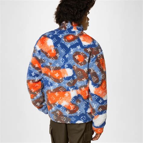 louis vuitton jacquard camo fleece blouson